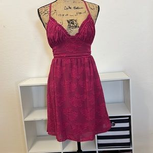 Burgundy dress Brand new with tags size large